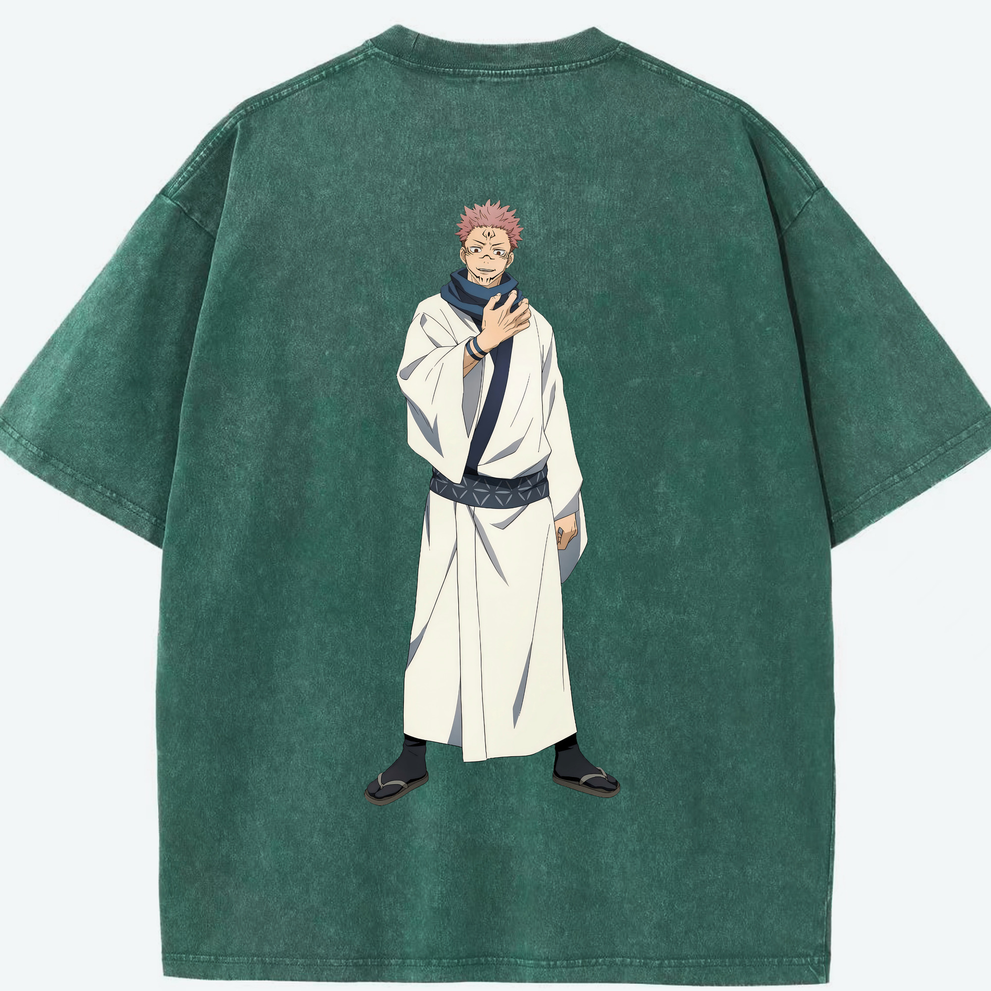 （画像用） 呪術廻戦 Jujutsu Kaisen 綿100% ヴィンテージ風 半袖Tシャツ（背面プリント）